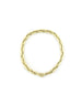 14K Gold Small Thick Rectangle Link Bracelet