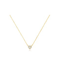 14K Gold Mini Baguette Heart Necklace