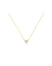 14K Gold Mini Baguette Heart Necklace