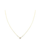 14K Gold Illusion Emerald Cut Diamond Necklace