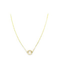 Tiny Flat 14K Gold Paper Clip Chain 12mm Lock Necklace