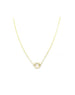 Tiny Flat 14K Gold Paper Clip Chain 12mm Lock Necklace