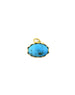 24K Gold Turquoise Nugget Charm