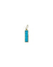 14K Gold Baguette Turquoise Bar Charm