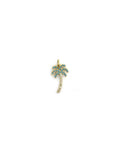 14K Gold Diamond Turquoise Palm Tree Charm