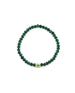 14K Gold Turquoise Evil Eye Ingot Malachite Stretchy