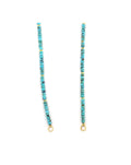 Lock Ready: Natural Smooth Blue Turquoise Rondelle Strand