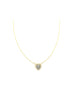 14K Gold Two Tone Diamond Heart Necklace