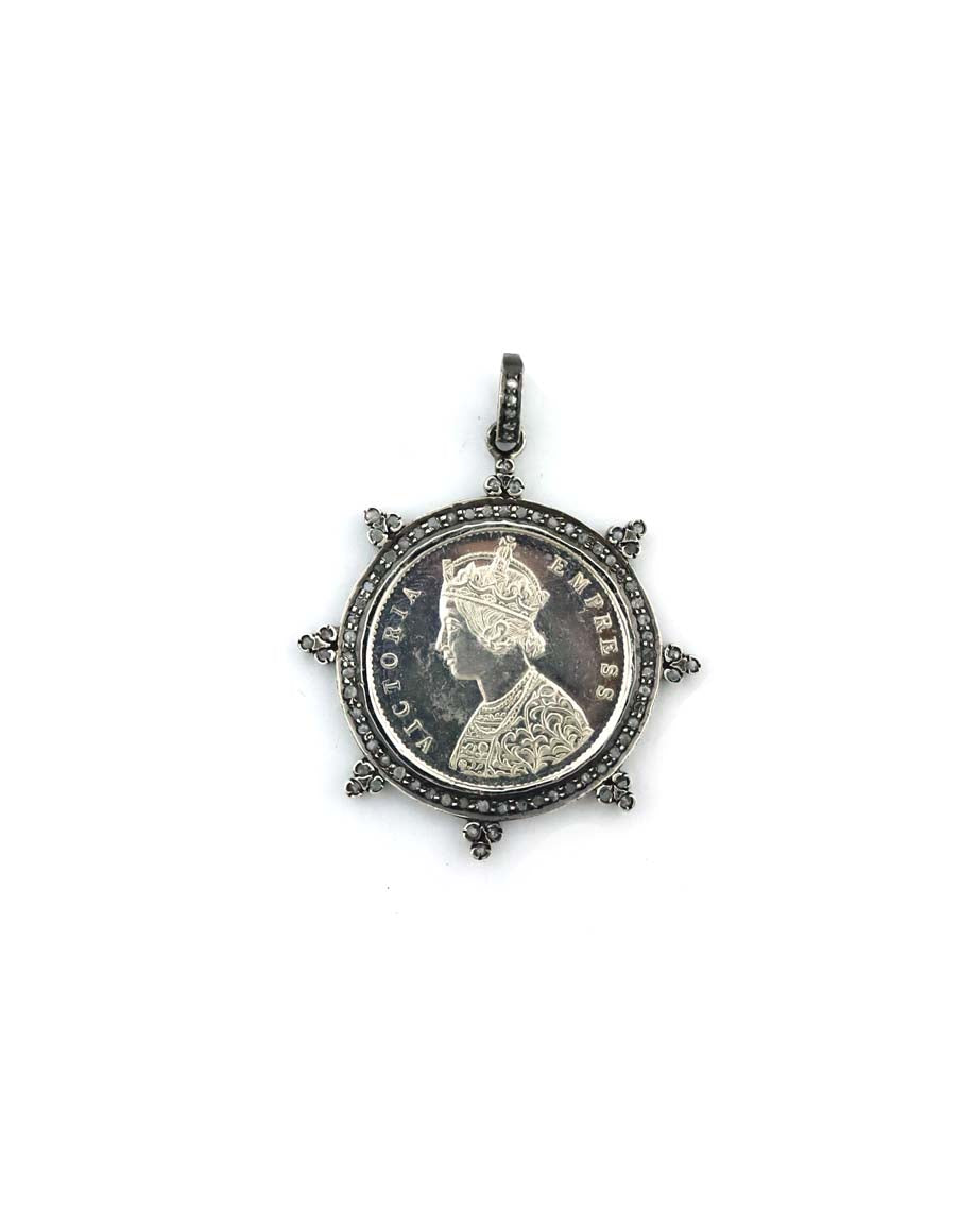 Silver Trio Diamond Edge Victoria Empress Charm