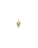 14K Gold White Enamel Edge Diamond Heart Charm