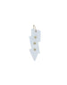 14K Gold Star Studded White Opal Lightning Bolt Pendant