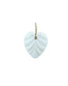 Medium 14K Gold White Opal Scalloped Heart Charm