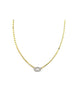 14K Gold Fine Lexi Lock Necklace: Retro Woven Box Chain
