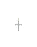 14K White Gold Round Diamond Charm