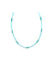 3mm Sky Blue Zircon & Turquoise Rondelle Necklace