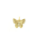 14K Gold Retro Butterfly Charm