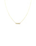 14K Gold Mini Diamond Bar Necklace