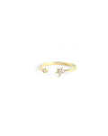 14K Gold Open Diamond Star Ring