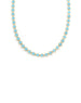 14K Gold Circle Turquoise Inlay Disco Chain