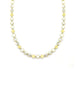 14K Gold Alternating Circle Mother of Pearl Inlay Disco Chain