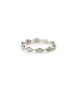 14K White Gold Scallop Diamond Eternity Band