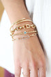 14K Gold Diamond Link Paper Clip Bracelet