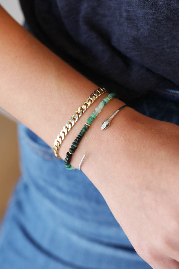 Ombre Emerald Bali Bracelet