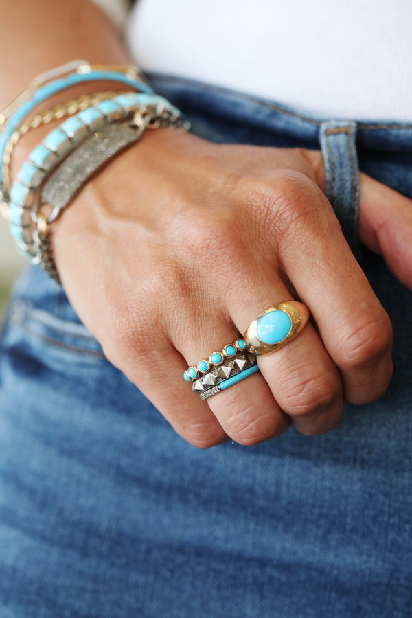 Matte Silver Diamond Spike Ring