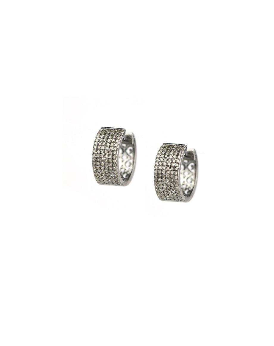 XL Pave Diamond Huggie