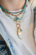 The Lina Diamond Bar Necklace: Turquoise