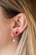14K Gold .5ct Oval Ruby Single Stud
