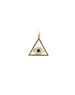 14K Gold Triangle Evil Eye Charm