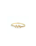 14K Gold Baguette Zig Zag Ring