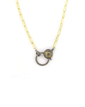 The Big Good Eye Lock Necklace: Gold Paper Clip Chain