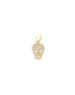 14K Gold Diamond Skull Charm