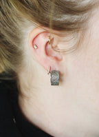 XL Pave Diamond Huggie hoop earrings