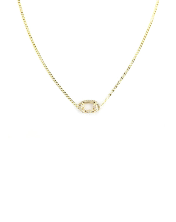 The Fine Lexi Lock Necklace: White Diamond