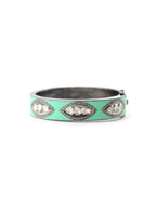 Mint Green Enamel Polki Diamond Bangle