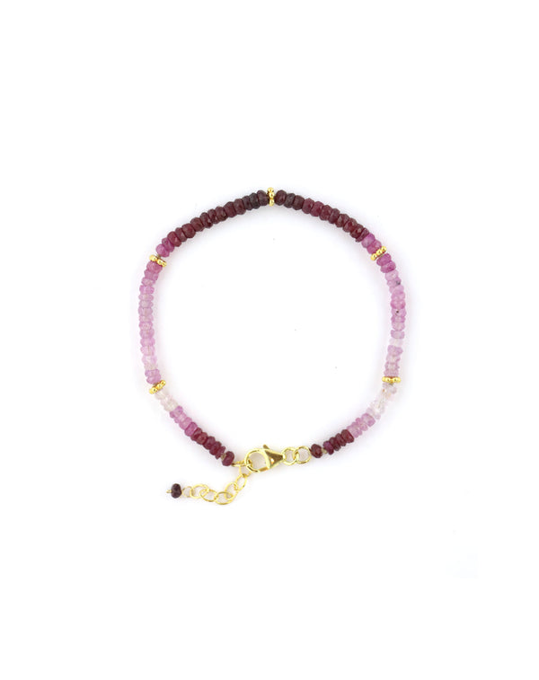 Ruby Ombre Bali Bracelet