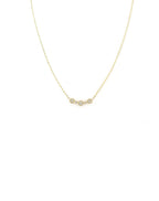 14K Gold Multi Pave Diamond Circle Necklace
