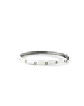 Dotted Diamond White Enamel Bangle